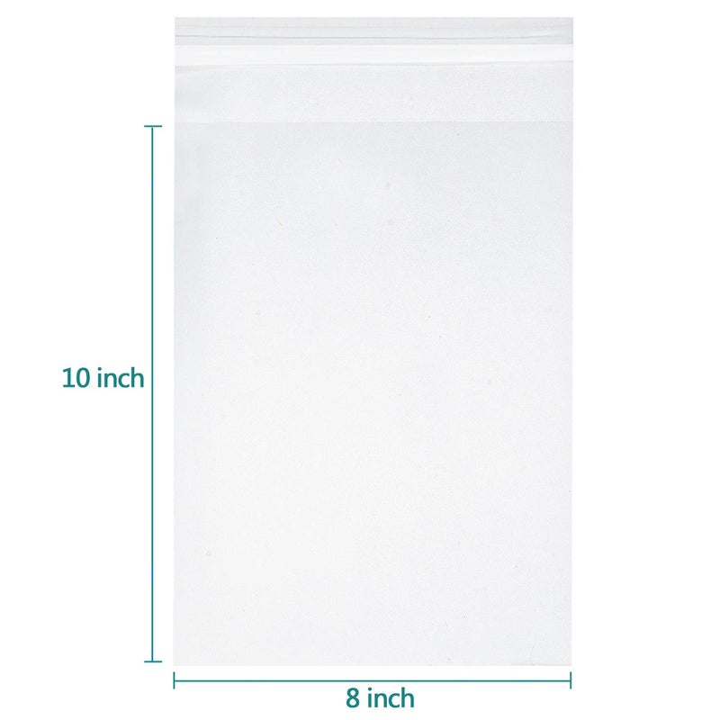 joybest 1000 Pack - 8 x 10 Inch Clear Cellophane Bags, Self Sealing Cello Plastic Poly Bags for Cards, Envelopes, Photos, Prints - Image 2
